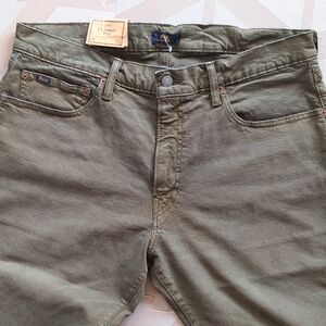 Polo Ralph Lauren. Classic Fit Army Green Stretch Denim. 36×32